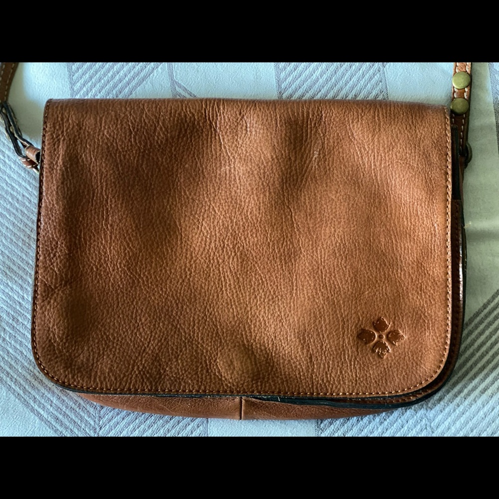 Patricia Nash brown leather crossbody satchel bag - Picture 2 of 10